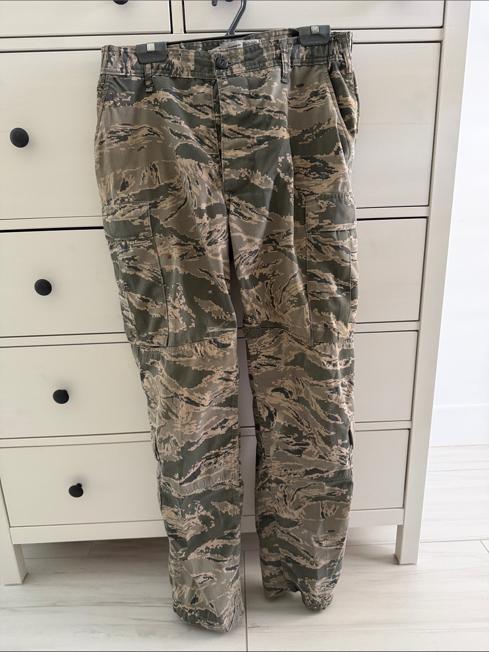 Men's Tactical Cargo Pants — Green Camo Size 34 Regular